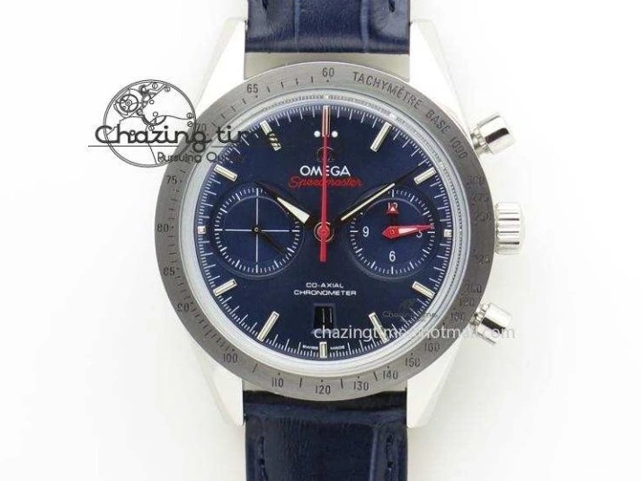 0102 Speedmaster ’57 Co-Axial RG OMF 1:1 Best Edition Black Dial On Leather Strap A9300 (Free Leather Strap) Resilient 8064